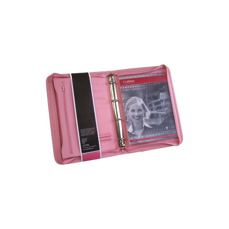 A4Conference Portfolio Presentation Folder Folio Leather Zip Pads Ring