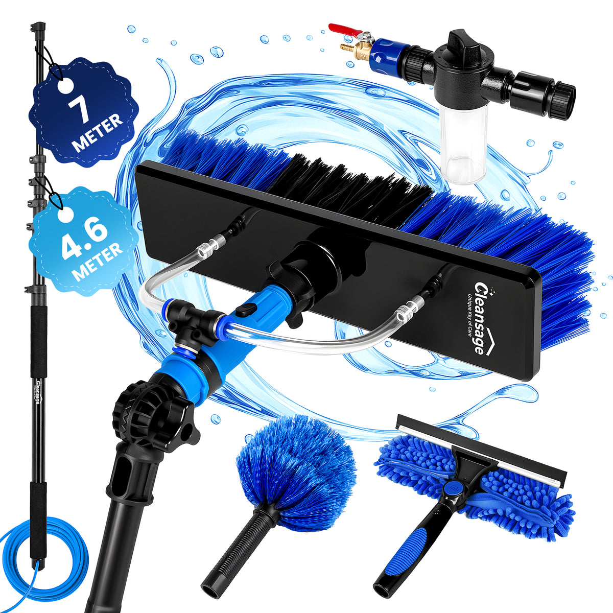 HydroPole Window Cleaning Pole Equipment Telescopic Extendable Kit