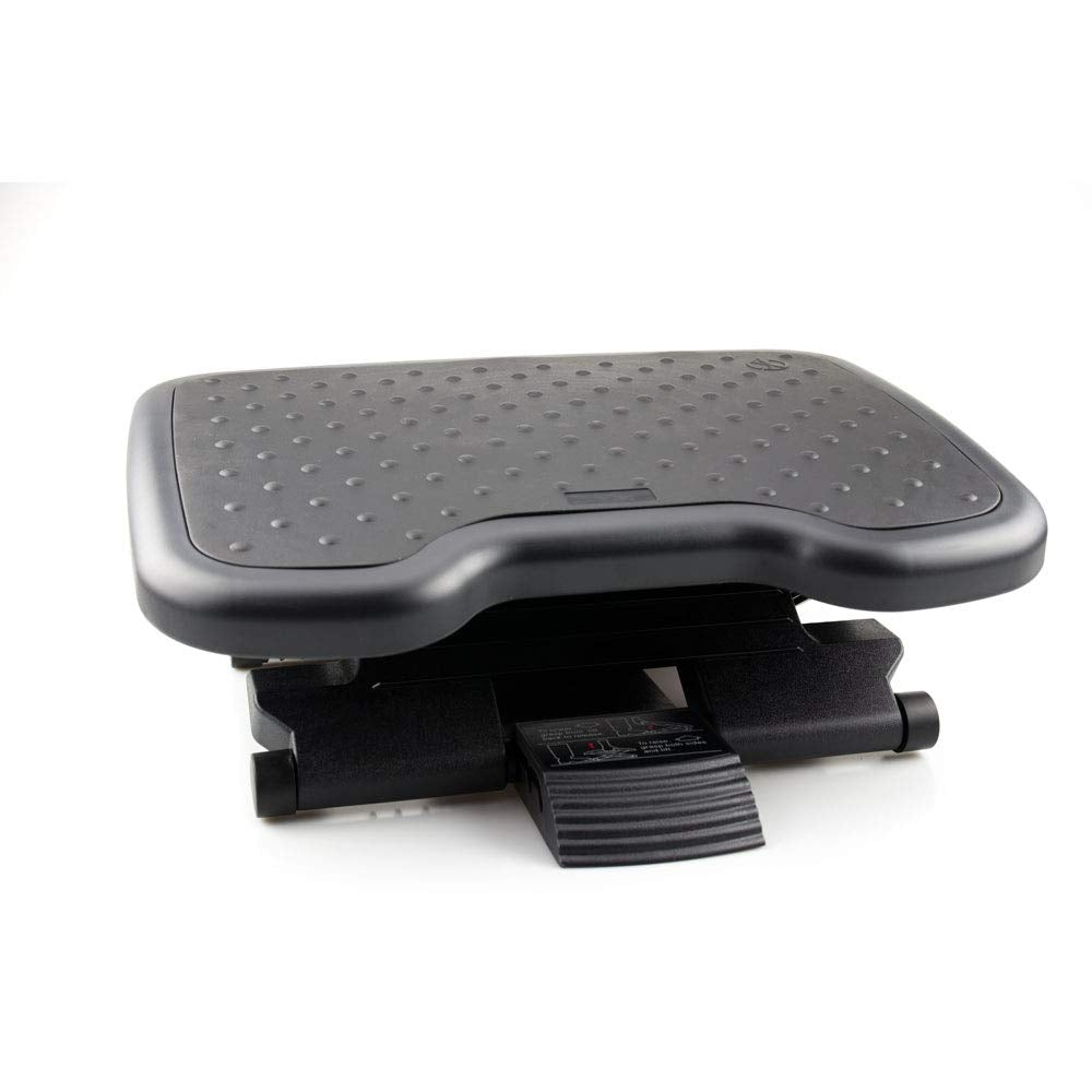 Foot Rest Under Desk – Adjustable Height Office Footrest, 3 Positions, Non-Slip, Grey