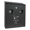 Ashtrays for Outside – Cigarette Bin Outdoor Wall Mounted 3.4L Ash Bin Cigarette Butt Smoking Box – Large Galvanised Steel Cigarette Tin for Garden, Pub – Ash Trays Outdoors – Grey/Black