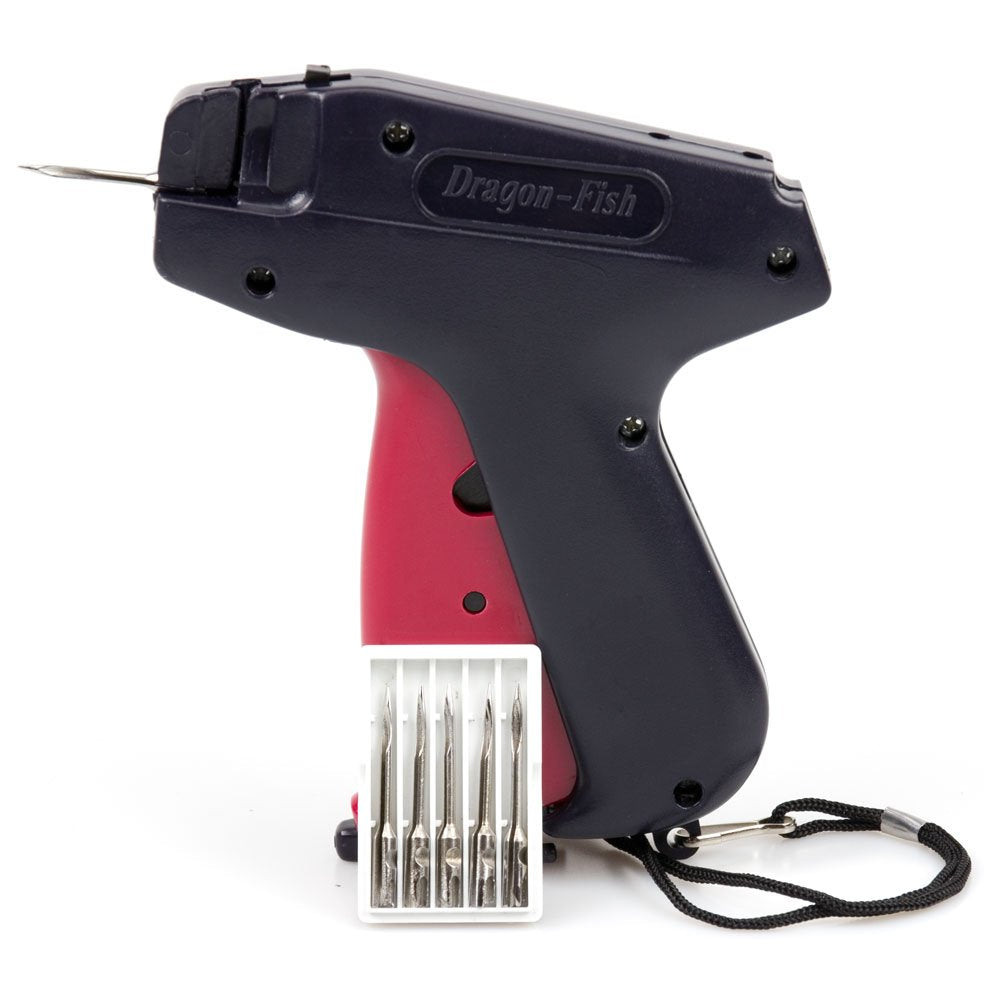 ABN Finest Clothes Tagging Label Tag Gun Clothing Price Tagger Plastic Fastener Kimble Gun with 6x Stainless Steel Needles 1000 Kimble Barbs 80mm