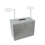 Cathedral A4 Steel File Box with Starter Pack of 5 Suspension Files - Grey