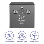 Cigarette Smoking Bin Outdoor Wall Mounted Ashtray 3.4L