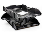 3-Tier Paper Tray - Stackable Desk Organiser Tray - Filing Trays for Letters, Paper, Documents, Magazines