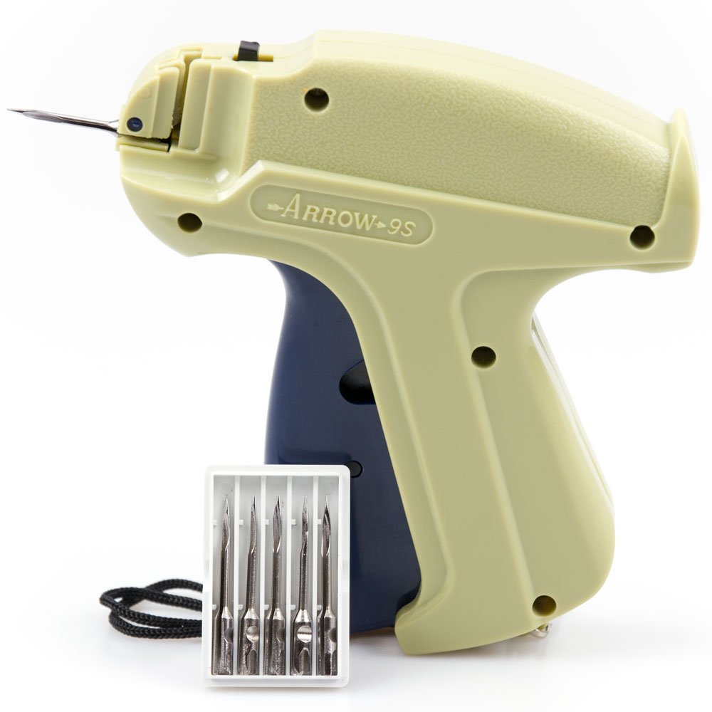 ABN Finest Clothes Tagging Tag Gun Price Labeller Labelling Machine Clothing Laundry Pricing Pricemarker Kit Fabric Tag Attacher Fasteners with 6 Stainless Steel Needles + 1000 Kimble Barbs 80mm