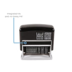 Cathedral 12-in-1 Self Inking Date Stamp - Date Stamp Plus 12 Phrases - Black