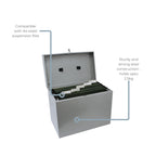 Cathedral A4 Steel File Box with Starter Pack of 5 Suspension Files - Grey