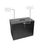 Cathedral A4 Steel File Box with Starter Pack of 5 Suspension Files - Black
