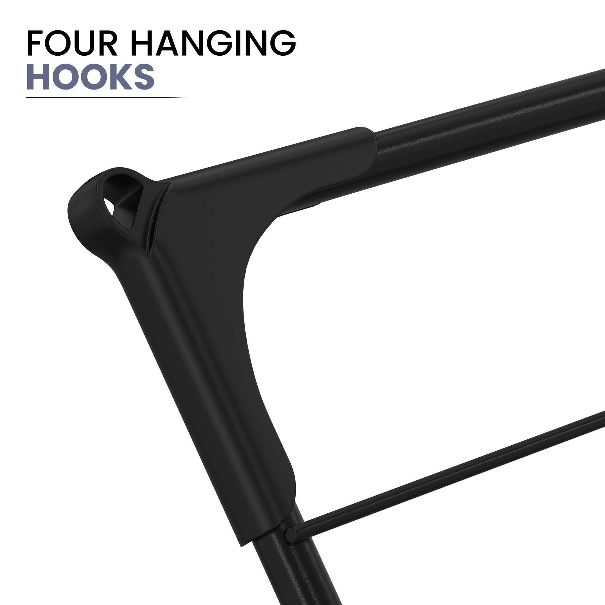 Clothes Airer 3-Tier Folding – Compact Maiden Drying Rack, 18m, 10kg, Metal, Black