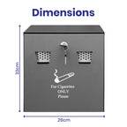 Cigarette Smoking Bin Outdoor Wall Mounted Ashtray 3.4L