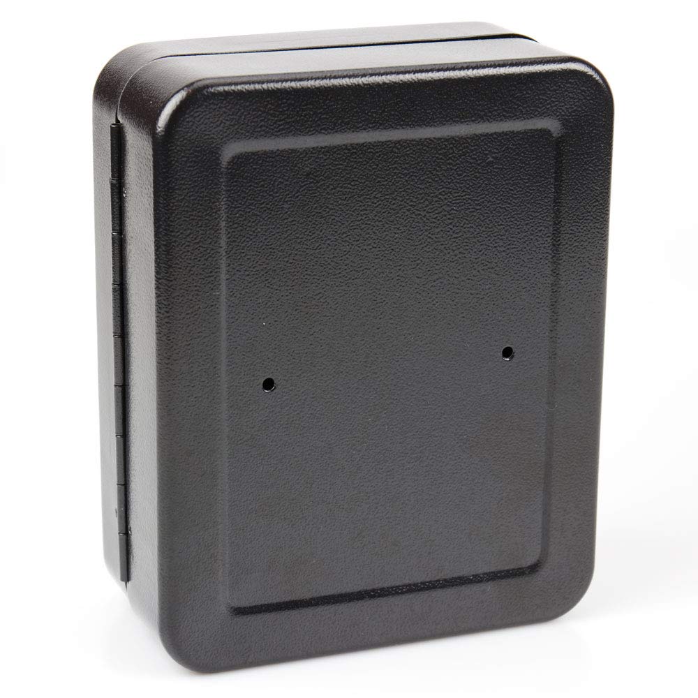 Key Cabinet Wall Mounted – Lockable 20 Hook Key Safe Box, Black