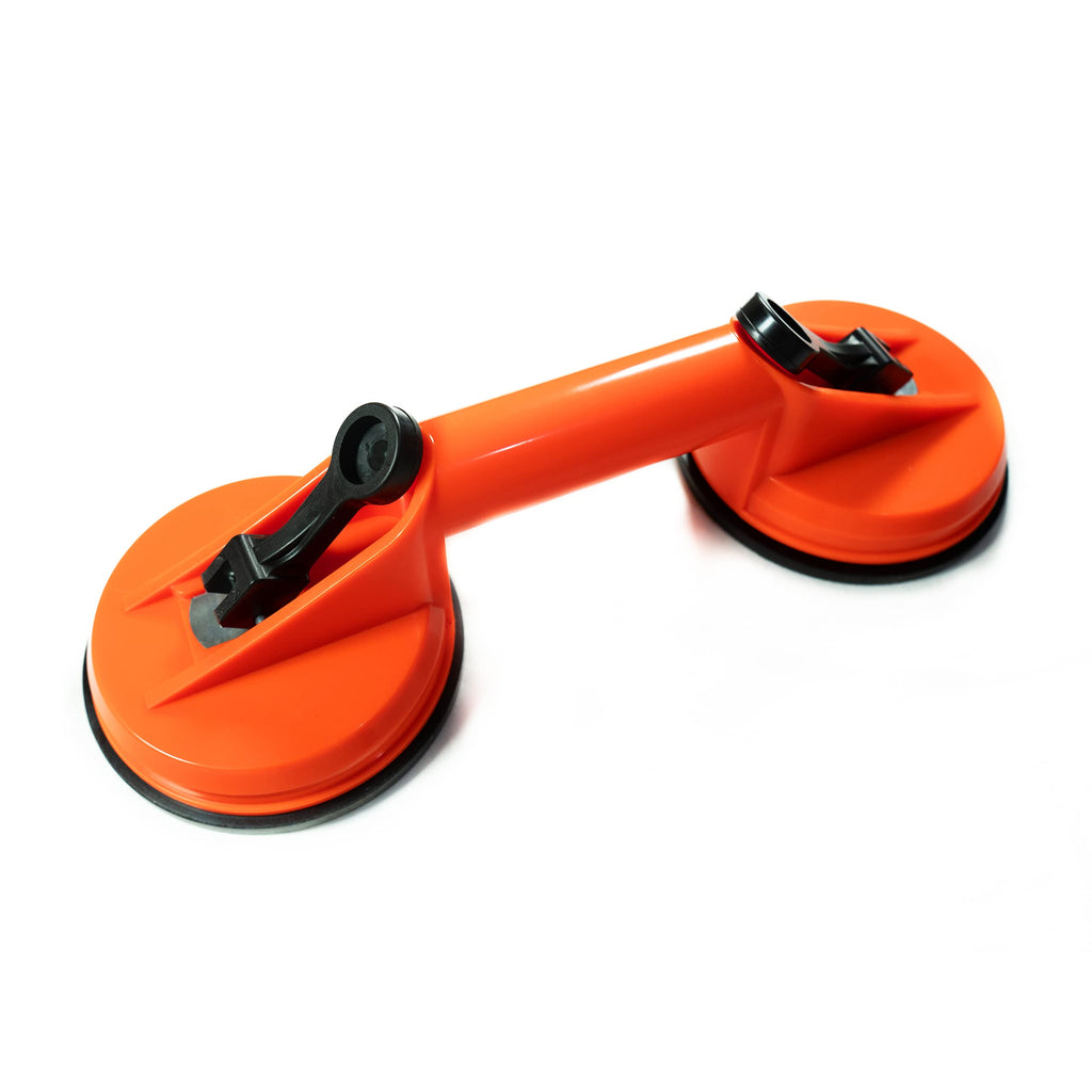 Glass Suction Cups - Heavy Duty Vacuum Suction Cup for Heavy Glass & Granite Lifting with Double Sided 4.6" Rubber Pad & Durable Handle - 60Kg 132lbs Capacity