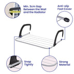 Over Radiator Clothes Airer – 5 Bar Drying Rack, Adjustable Arms, 33x52cm, Indoor & Outdoor