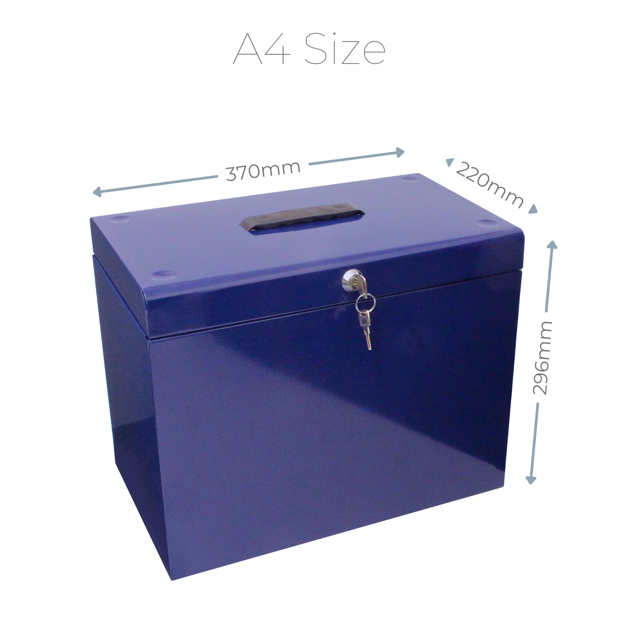 Cathedral A4 Steel File Box with Starter Pack of 5 Suspension Files - Blue