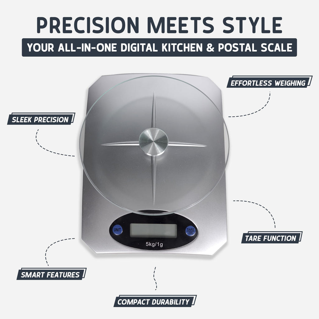 Digital Scale 5kg – Kitchen Baking, Cooking, Postal & Parcel Weighing