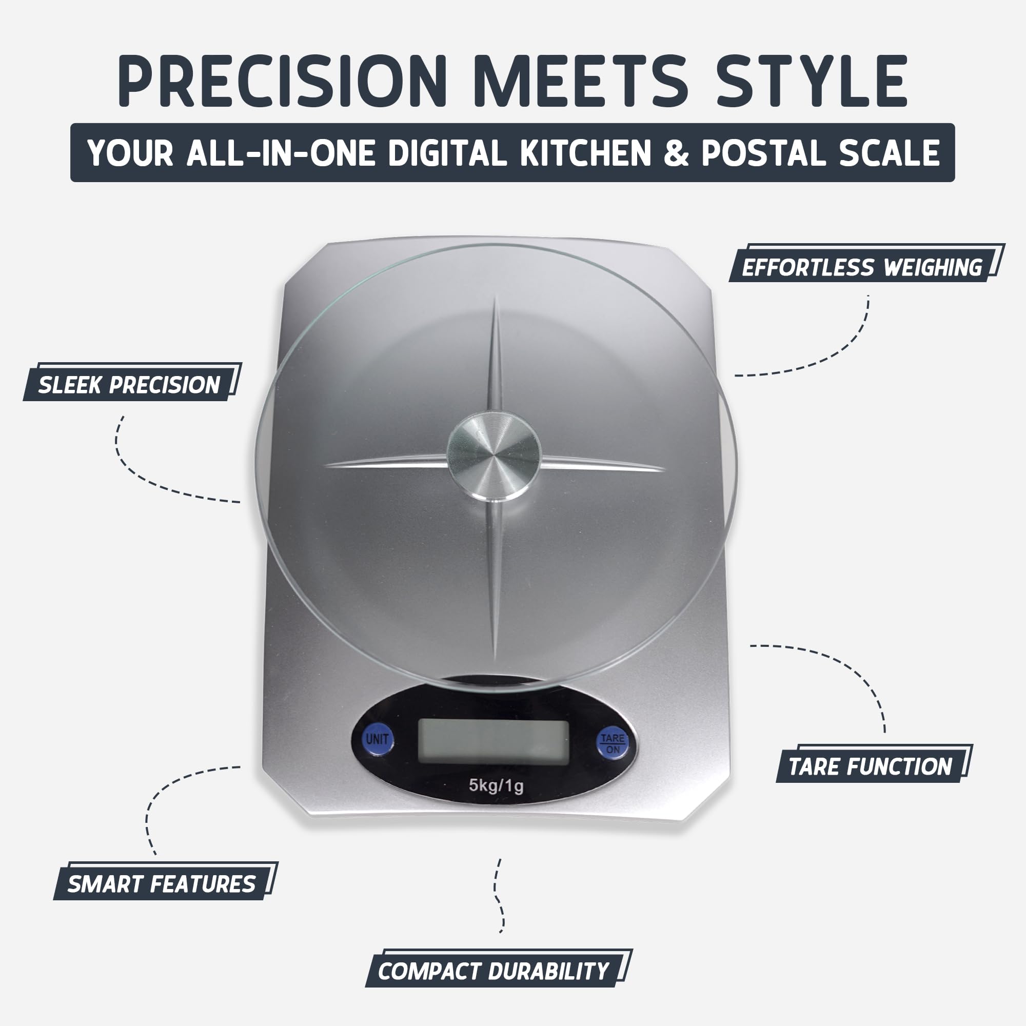 Digital Scale 5kg – Kitchen Baking, Cooking, Postal & Parcel Weighing
