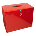 Cathedral A4 Steel File Box with Starter Pack of 5 Suspension Files - Red