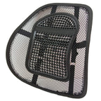 Lumbar Back Support Cushion for Office Chair & Car – Mesh, Massage Beads, Black
