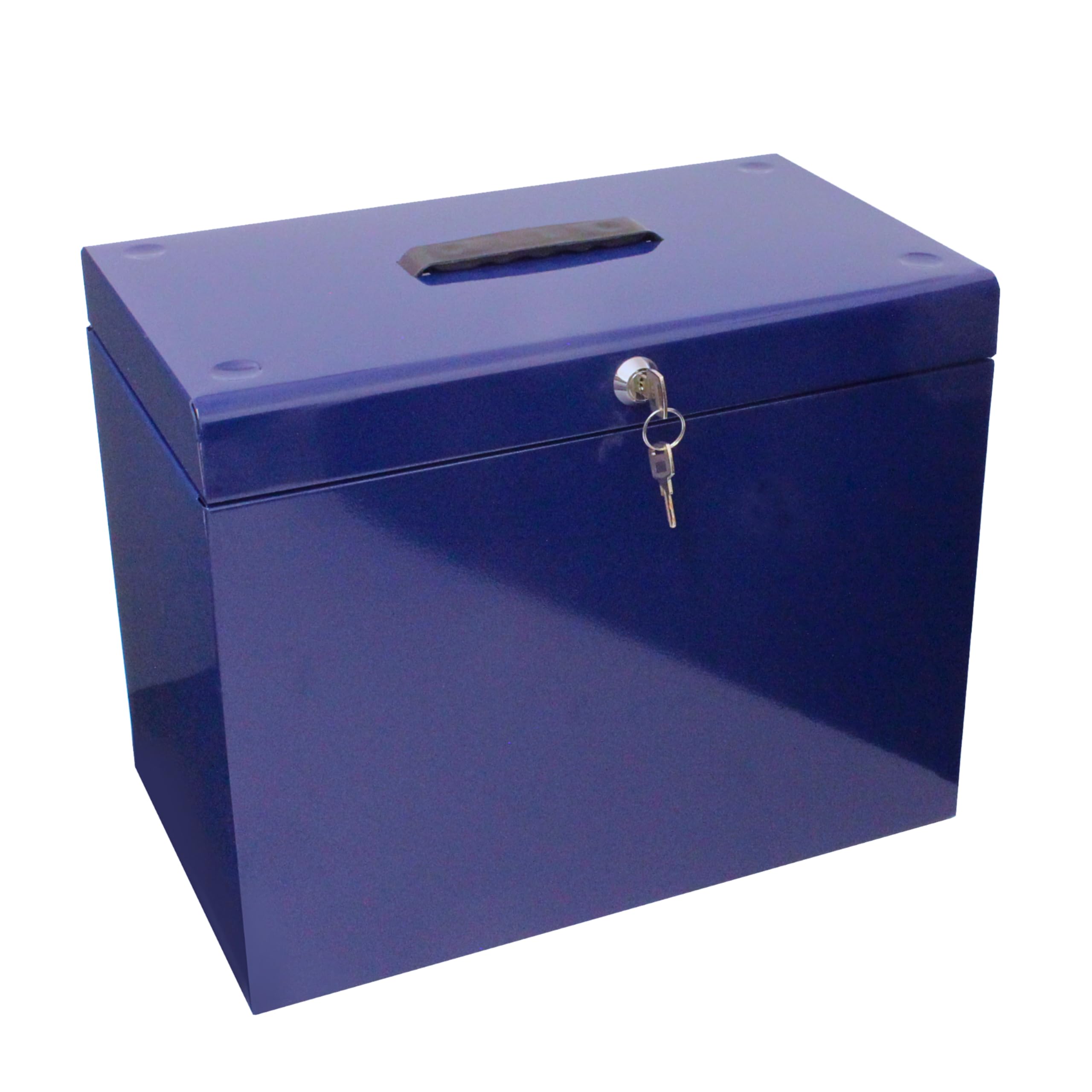 Cathedral A4 Steel File Box with Starter Pack of 5 Suspension Files - Blue