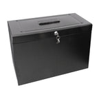 Cathedral A4+ (Foolscap) Steel File Box with Starter Pack of 5 Suspension Files - Black