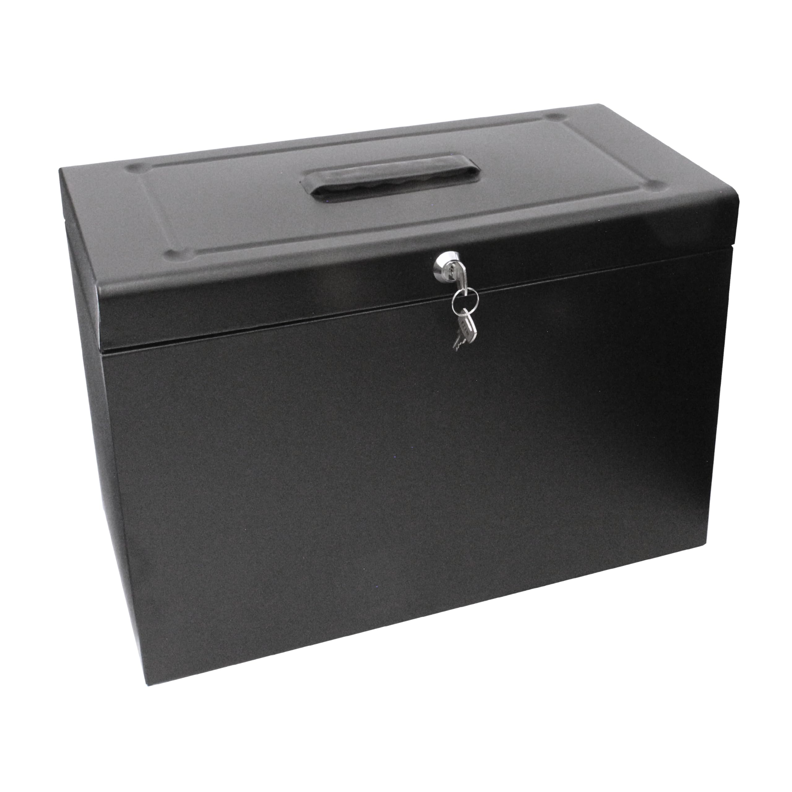 Cathedral A4+ (Foolscap) Steel File Box with Starter Pack of 5 Suspension Files - Black
