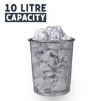Paper Rubish Bin Waste Basket - Wire Mesh Trash Bin, Silver