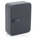 ABN Finest Key Box Wall Mounted Combination Cabinet – Metal Keysafe Key Lock Box Holder & Organiser with 20 Hooks, Black