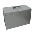 Cathedral A4+ (Foolscap) Steel File Box with Starter Pack of 5 Suspension Files - Grey