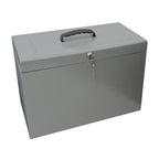 Cathedral A4+ (Foolscap) Steel File Box with Starter Pack of 5 Suspension Files - Grey