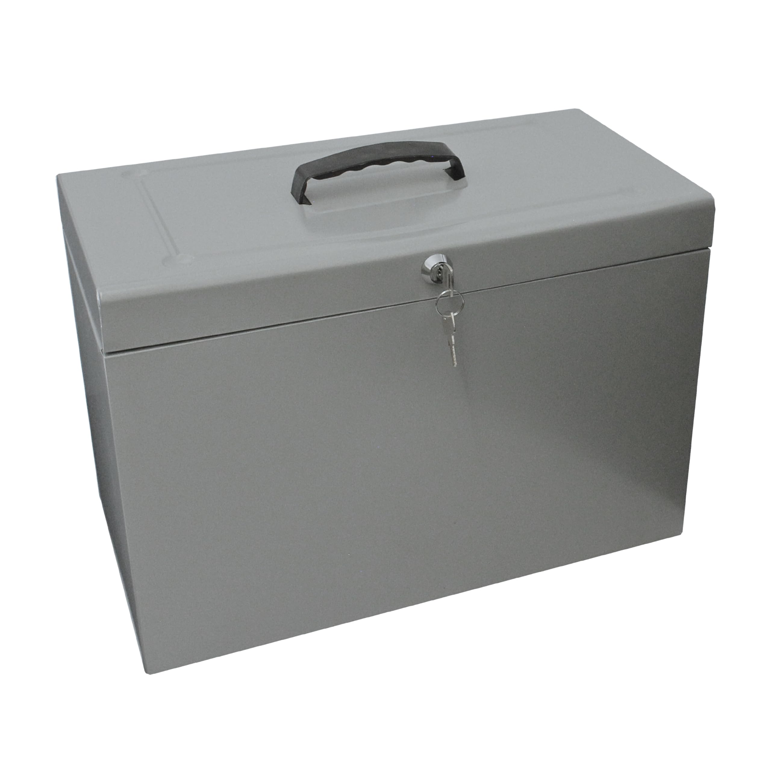Cathedral A4+ (Foolscap) Steel File Box with Starter Pack of 5 Suspension Files - Grey