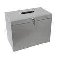 Cathedral A4 Steel File Box with Starter Pack of 5 Suspension Files - Grey