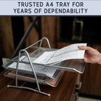 Mesh 3 Tier Office Filing Paper Letter Trays Stackable for Home & Office