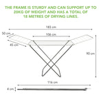 Large Winged Clothes Airer - Indoor Clothes Drying Rack & Horse