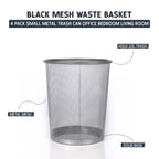 Paper Rubish Bin Waste Basket - Wire Mesh Trash Bin, Silver