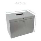 Cathedral A4 Steel File Box with Starter Pack of 5 Suspension Files - Grey