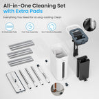 HydraPro Flat Mop and Buckets Sets – True Clean/Dirty Water Separation System with 3 Microfibre Heads
