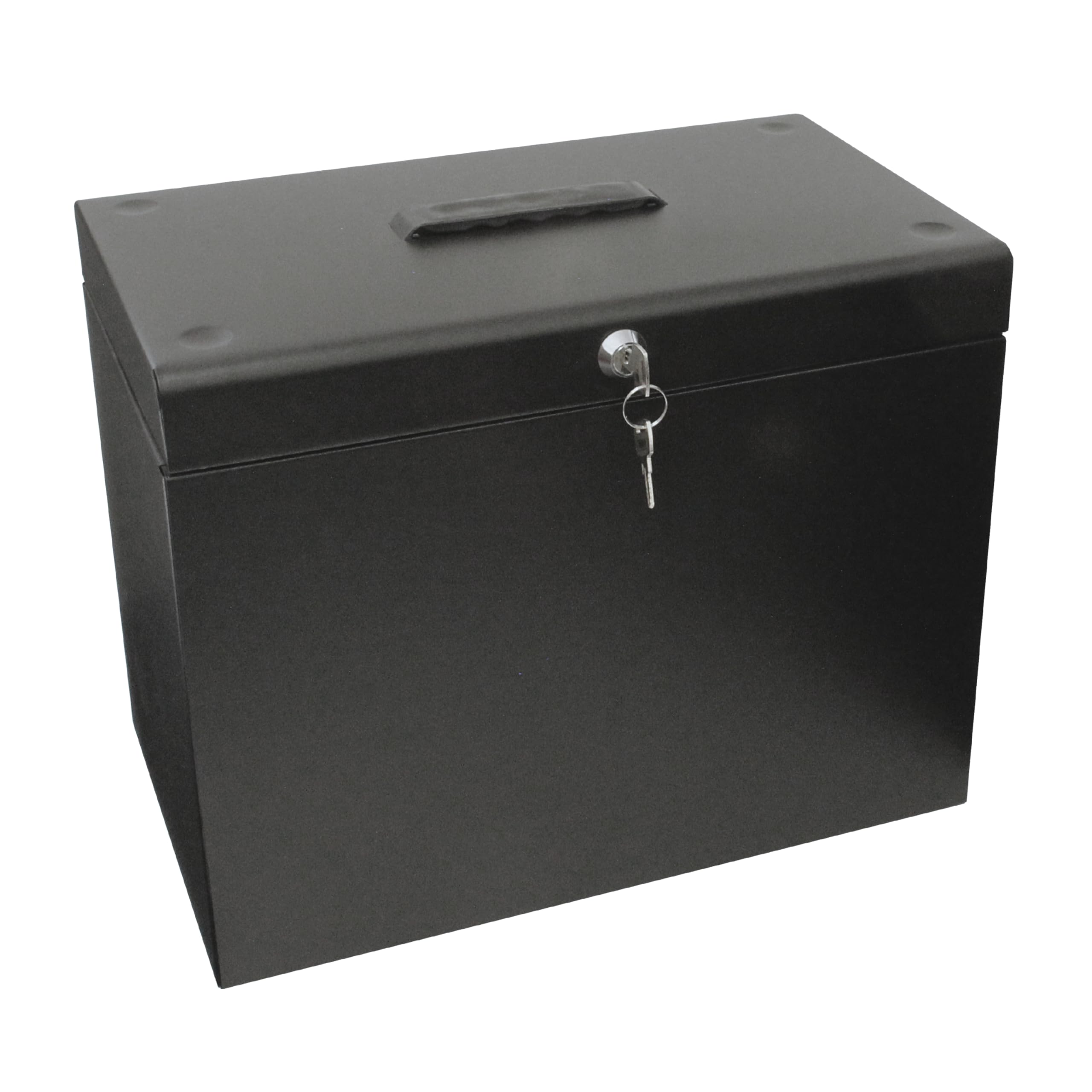 Cathedral A4 Steel File Box with Starter Pack of 5 Suspension Files - Black