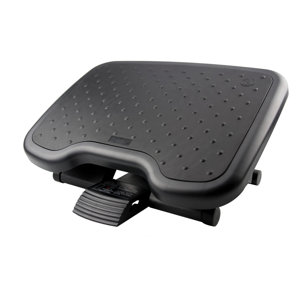 Foot Rest Under Desk – Adjustable Height Office Footrest, 3 Positions, Non-Slip, Grey