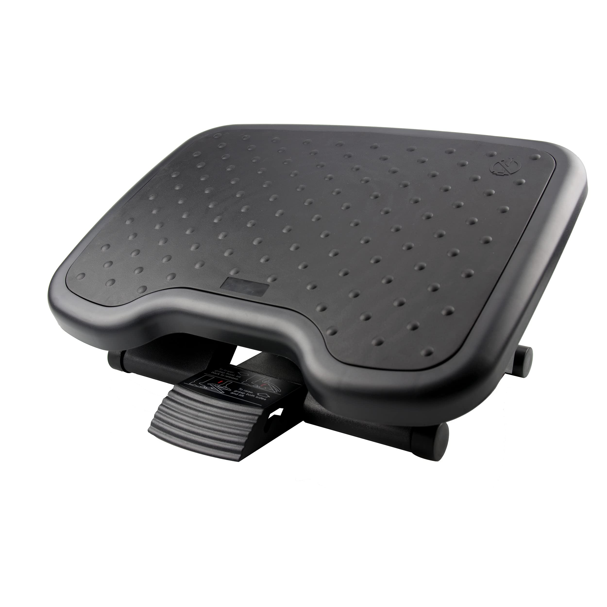 Foot Rest Under Desk – Adjustable Height Office Footrest, 3 Positions, Non-Slip, Grey
