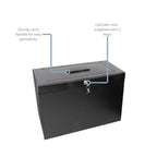 Cathedral A4+ (Foolscap) Steel File Box with Starter Pack of 5 Suspension Files - Black
