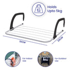 Over Radiator Clothes Airer – 5 Bar Drying Rack, Adjustable Arms, 33x52cm, Indoor & Outdoor