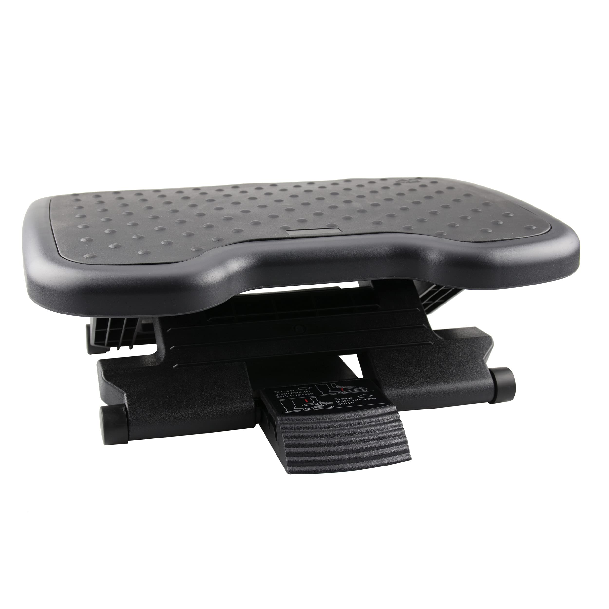 Foot Rest Under Desk – Adjustable Height Office Footrest, 3 Positions, Non-Slip, Grey