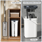 HydraPro Flat Mop and Buckets Sets – True Clean/Dirty Water Separation System with 3 Microfibre Heads