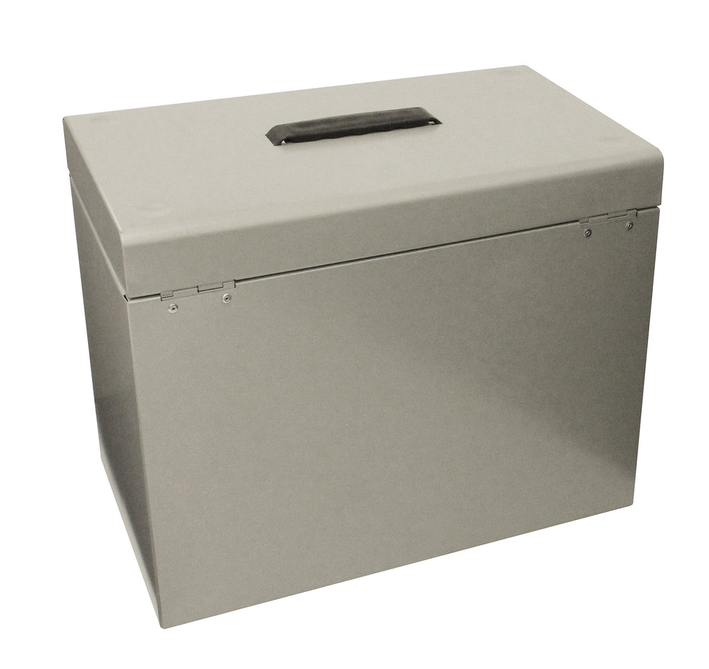 Cathedral A4 Steel File Box with Starter Pack of 5 Suspension Files - Silver