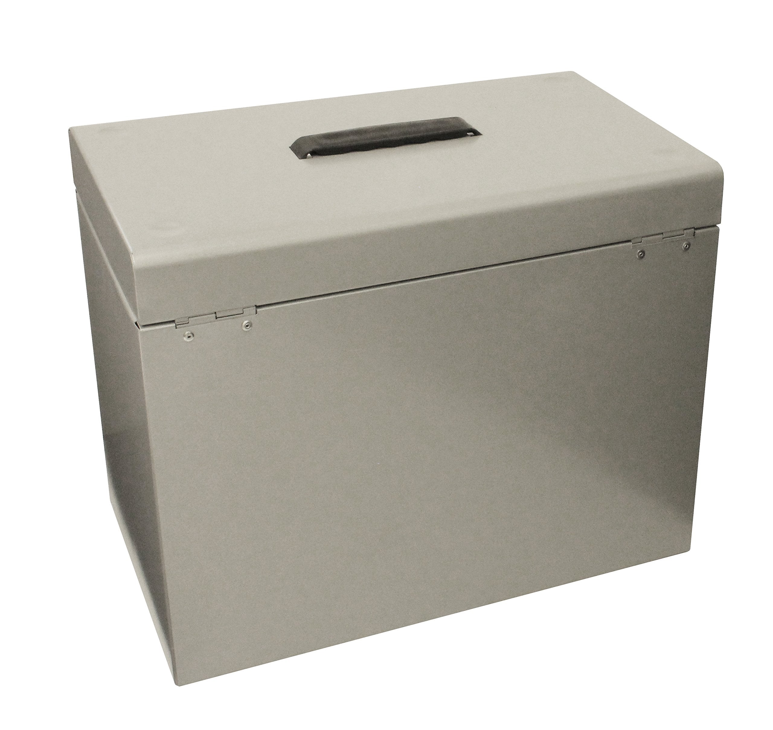 Cathedral A4 Steel File Box with Starter Pack of 5 Suspension Files - Silver