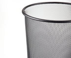 Black Mesh Waste Paper Rubbish Bin Metal Small for Office, Living Rooms, Bedrooms
