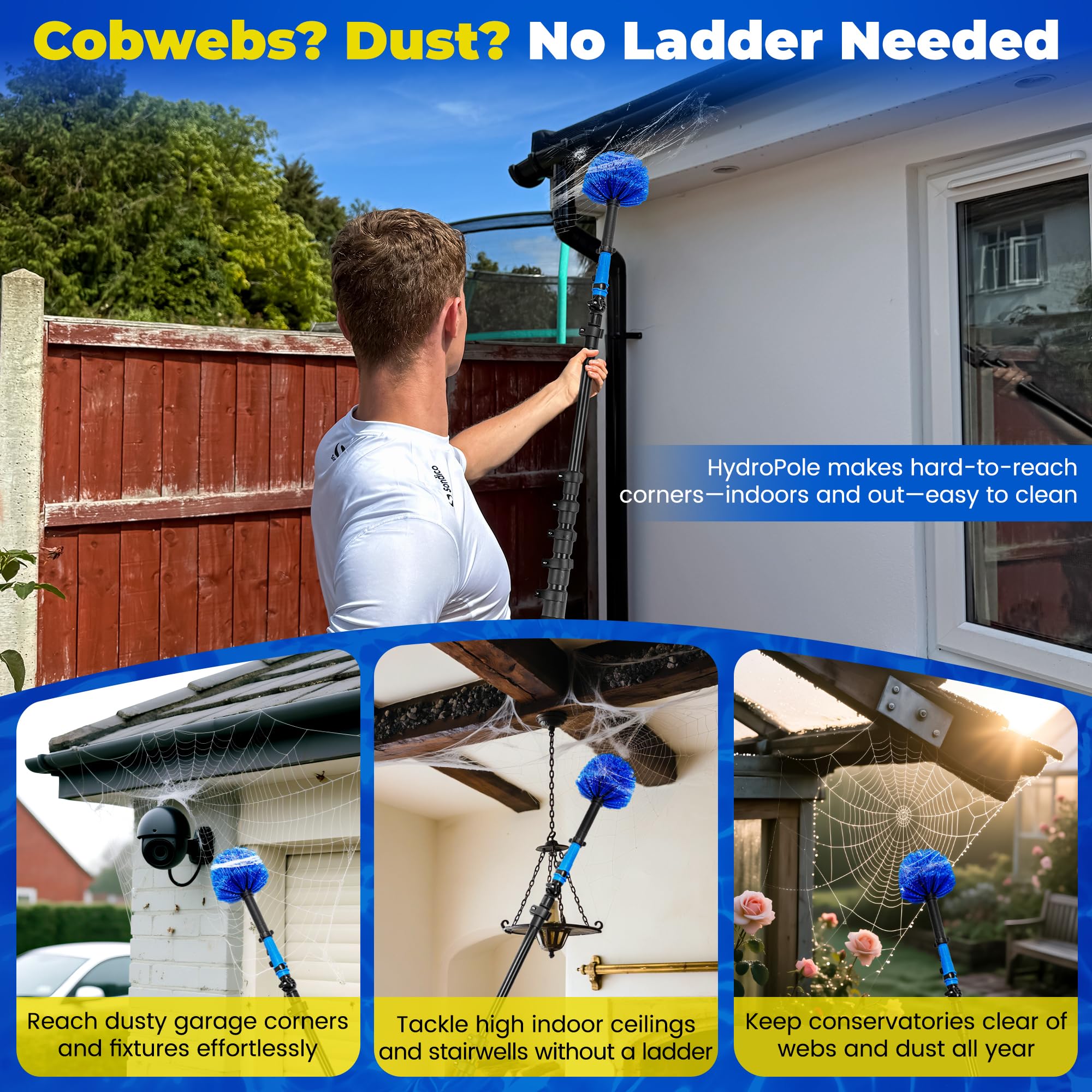 HydroPole Window Cleaning Pole Equipment Telescopic Extendable Kit