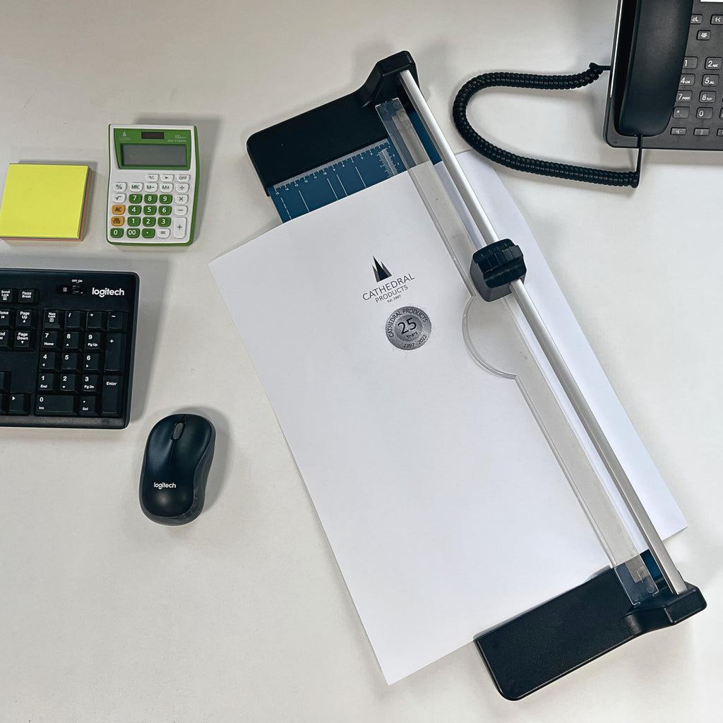 Cathedral A4 Rotary Paper Trimmer Cutter with Metal Base - 320 x 157mm