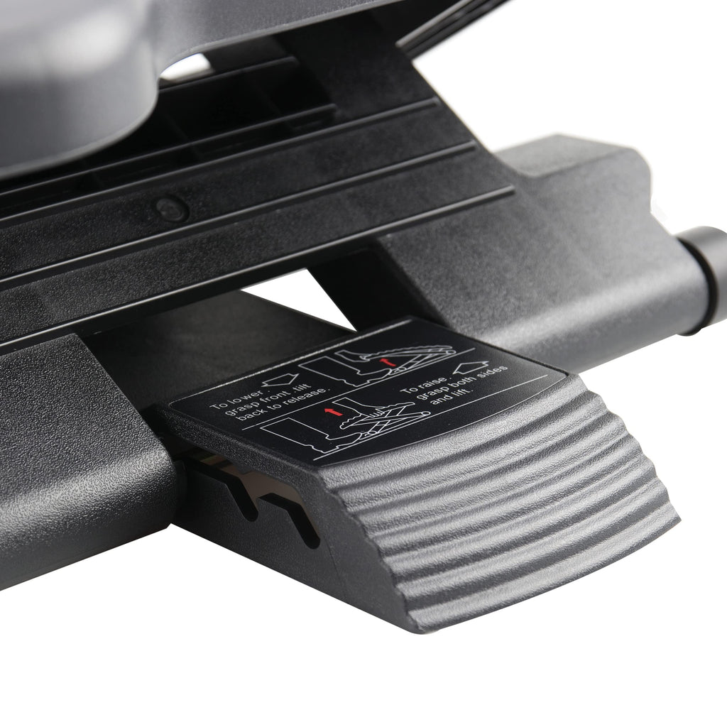 Foot Rest Under Desk – Adjustable Height Office Footrest, 3 Positions, Non-Slip, Grey