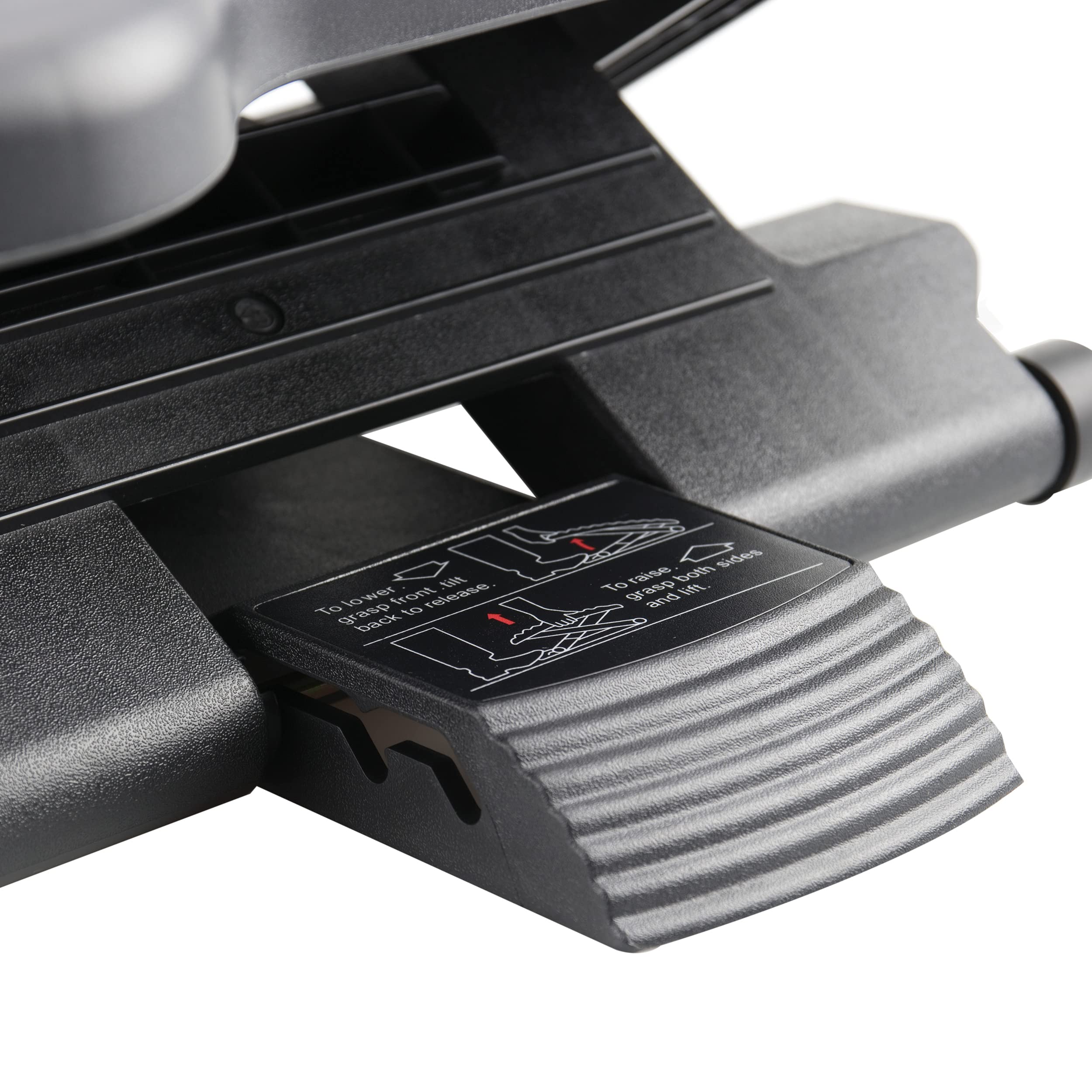Foot Rest Under Desk – Adjustable Height Office Footrest, 3 Positions, Non-Slip, Grey